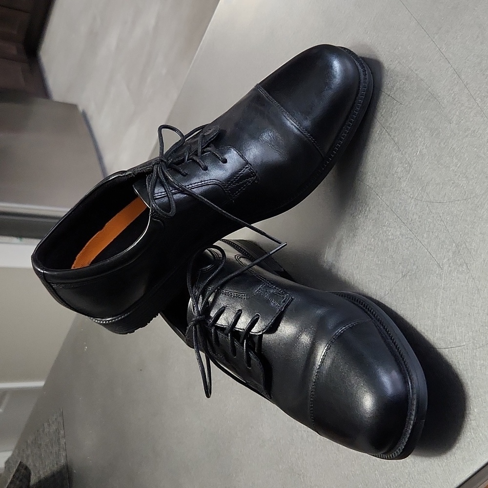 Rockport Men's Black Walkability Adiprene Adidas Waterproof Oxford Shoes